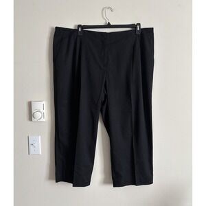 NWT NEW Talbots Plus Size 24W Dress Pants Black Neutral Minimalist Academia Slim